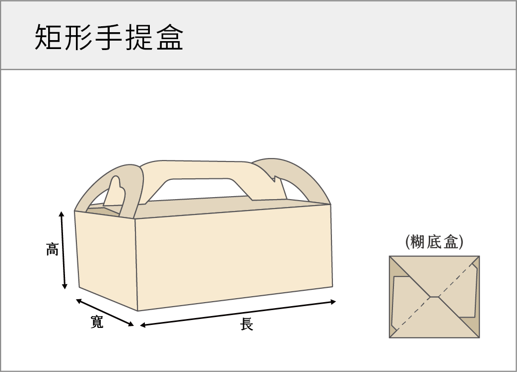 矩形手提盒