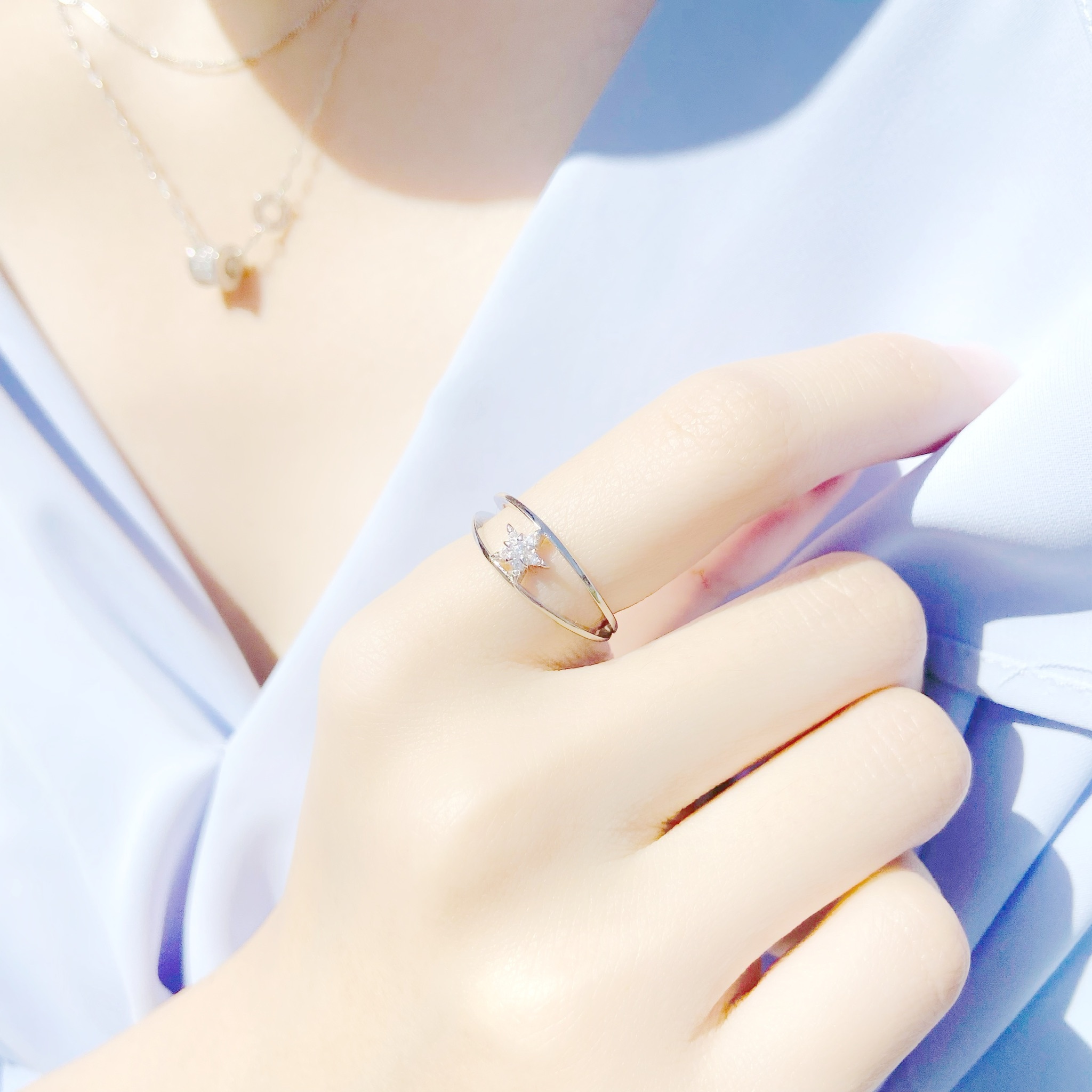 | 925 Silver | Star Flash Double Ring | RI0390 |