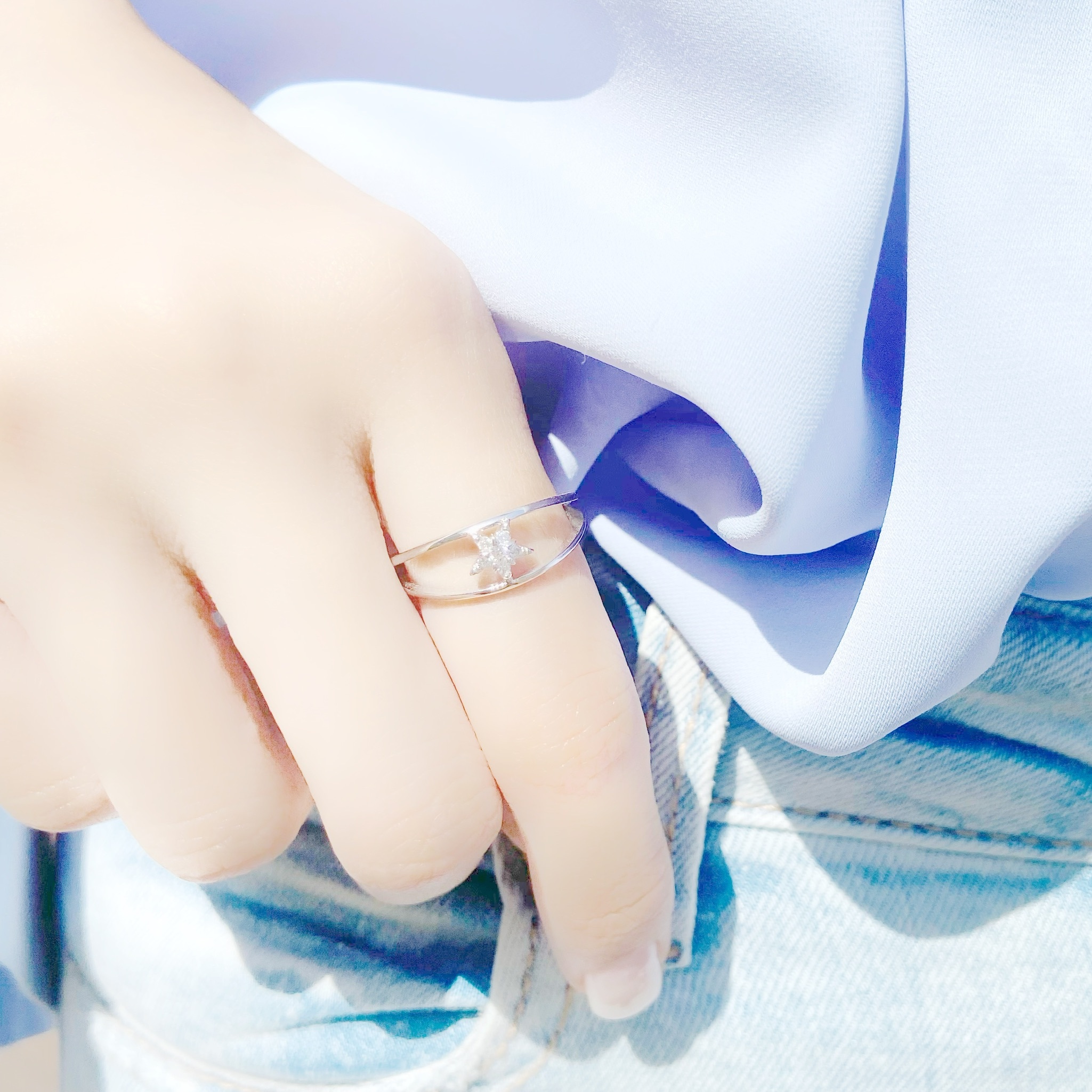 | 925 Silver | Star Flash Double Ring | RI0390 |