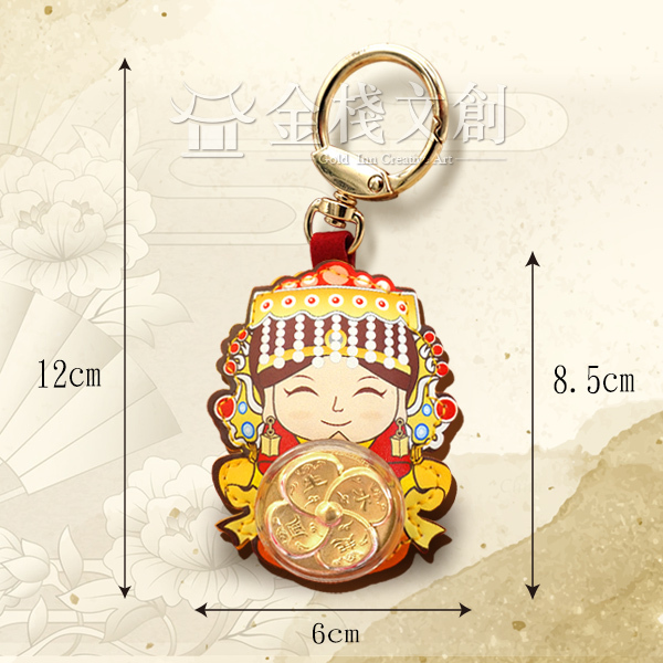 超Q媽祖轉運皮革鑰匙圈