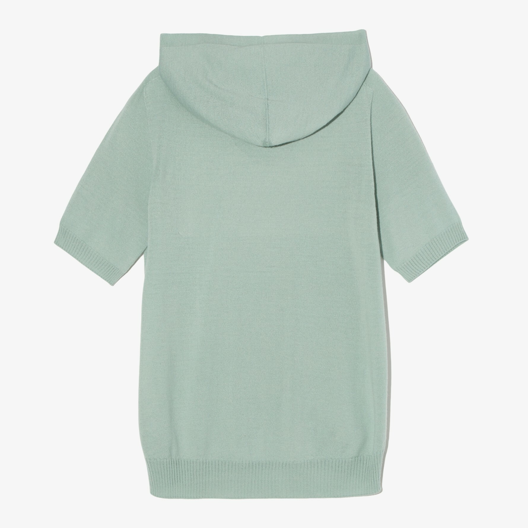 THE NORTH FACE COZY WOOL 女 長板 連帽T 5分袖 薄荷綠 NM5QN30A