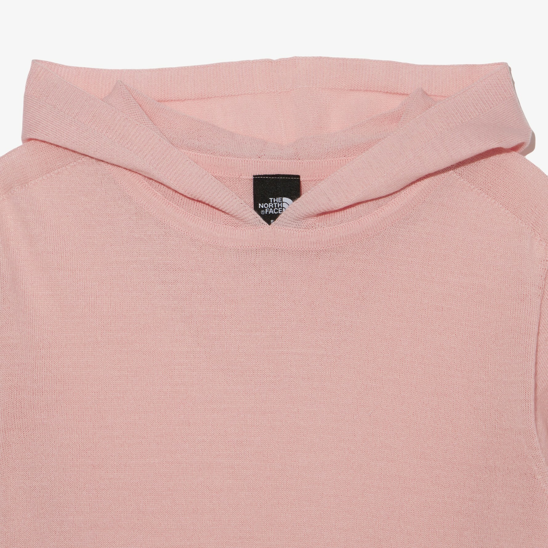 THE NORTH FACE COZY WOOL 女 長板 連帽T 5分袖 粉紅 NM5QN30B