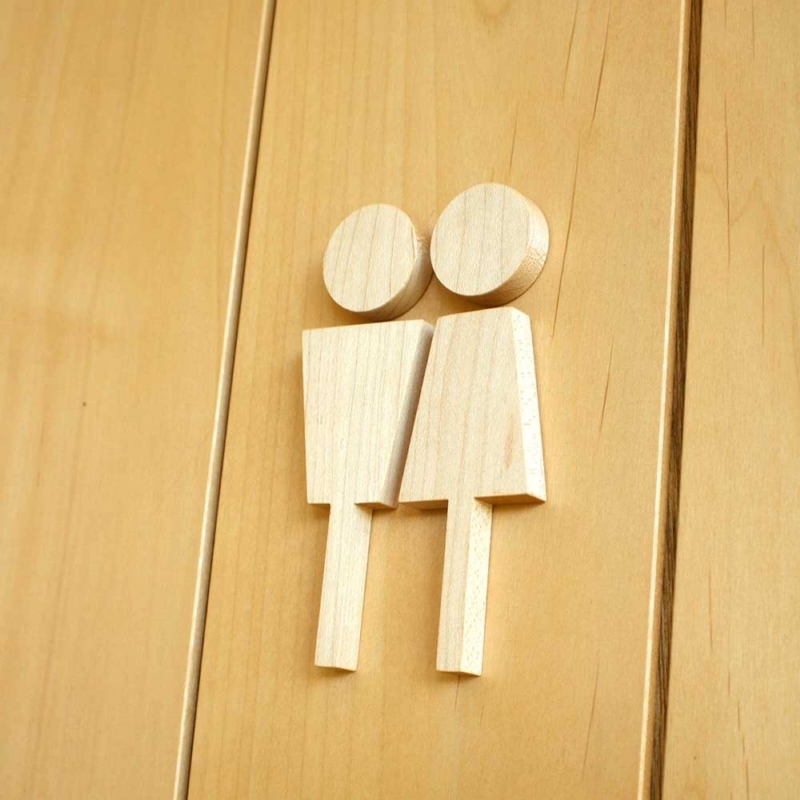 日本 HACOA｜原木化妝室標示