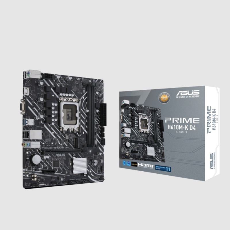 米特3C數位–ASUS 華碩 PRIME H610M-K D4-CSM 主機板/LGA1700/mic-ATX