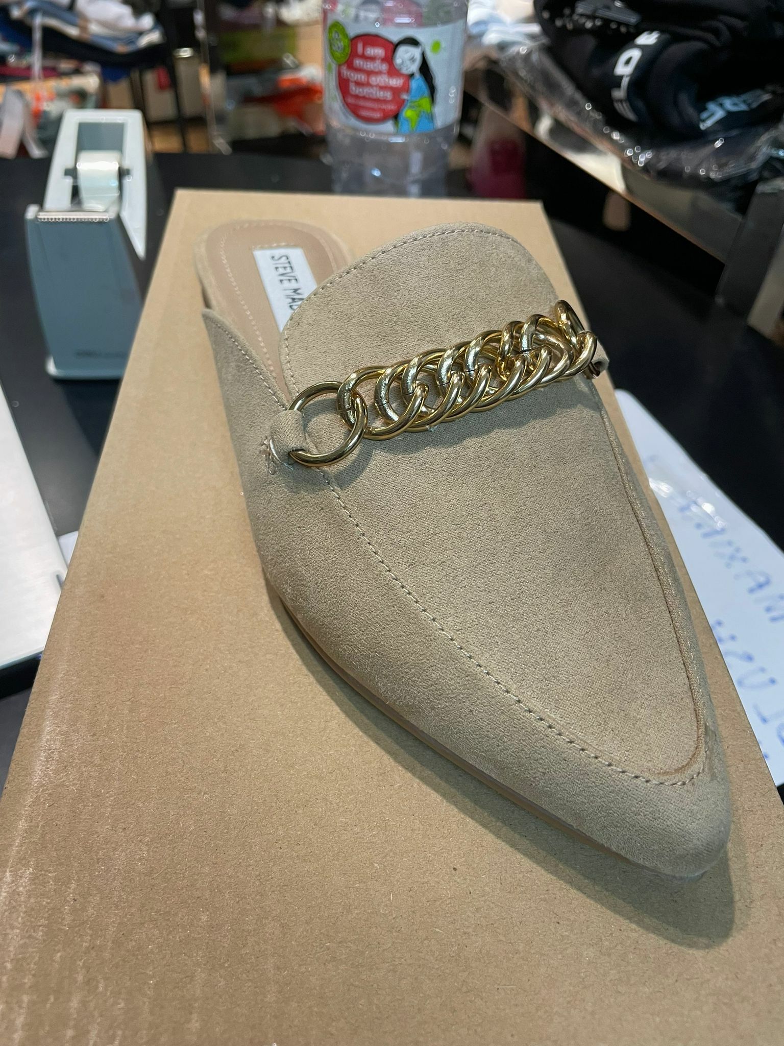 [S] STEVE MADDENFAVORED LADIES FOOTWEAR CAMEL FABRIC, KHAKI, FAVO03S1-KHAKI (SSM28)