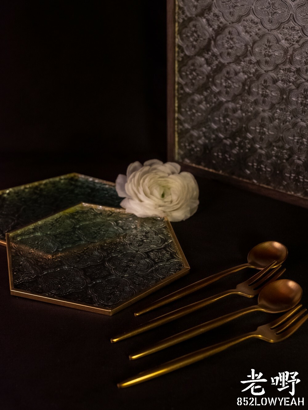 「香港老嘢」- 復古甜品餐具套裝丨玻璃復古餐具丨一套8件