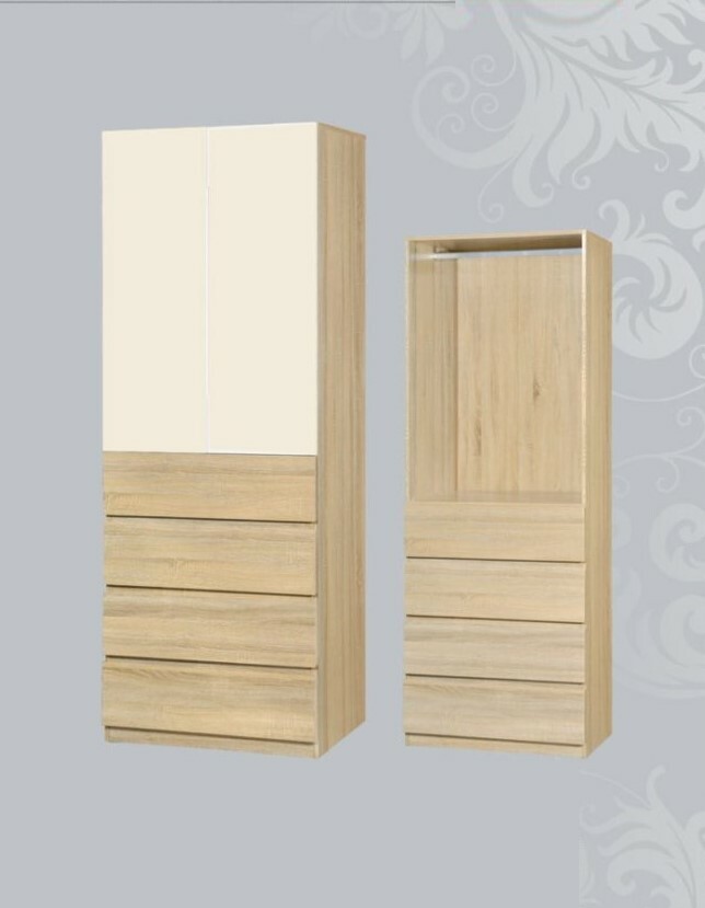 WP-04-BW系列 3尺/4尺白橡木色三門四桶衣櫃