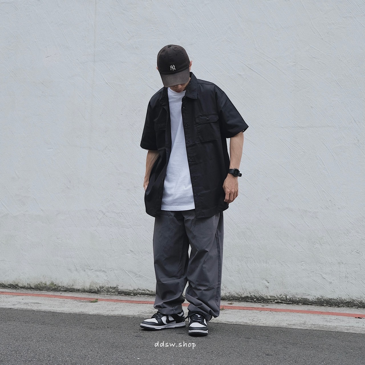 United Athle UA  雙口袋 工裝襯衫 白色 黑色 卡其色 藏青色