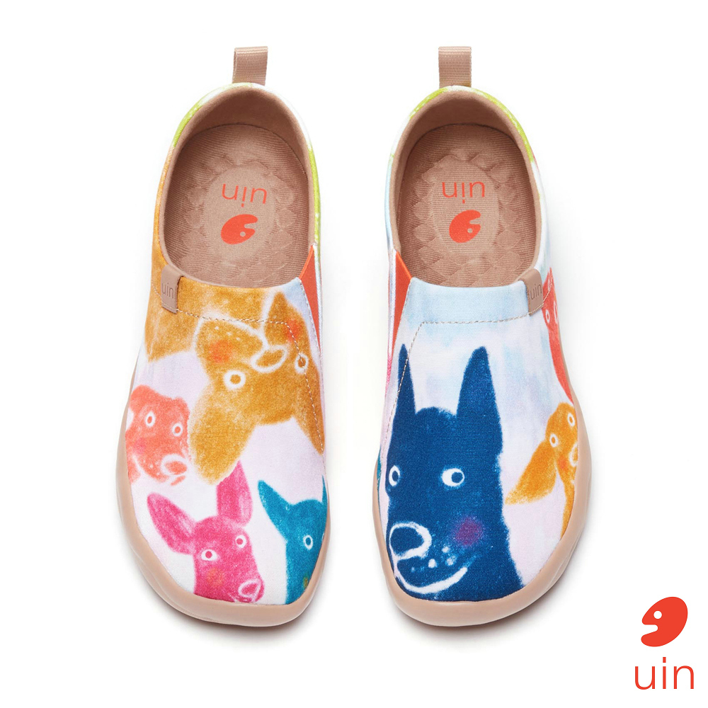 【 Uin 】西班牙原創設計 | 蠟筆小狗 女鞋 彩繪鞋 休閒鞋 懶人鞋