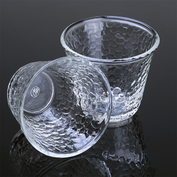 鎚目紋玻璃杯(70ml)2入