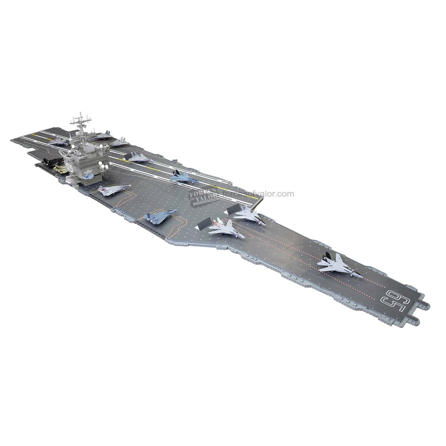 Forces of Valor : 1/200 美國海軍陸戰隊 企業號航空母艦 CVN-65 甲板 + 傳奇的 F-14 雄貓式戰鬥機