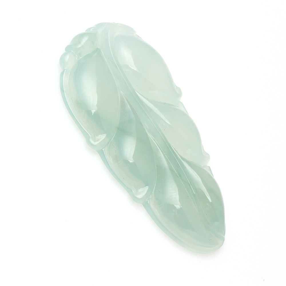 事業有成天然冰種綠翡翠玉墜項鍊-葉子-雅紅珠寶