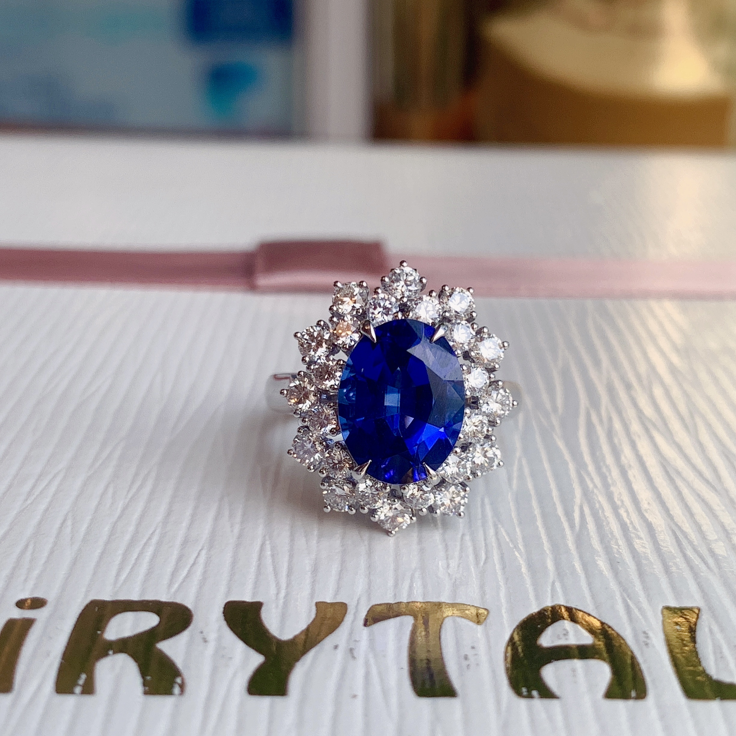 18K坦桑石鑽石吊墜/戒指兩用款- 5A色 （帶GUILD證書）