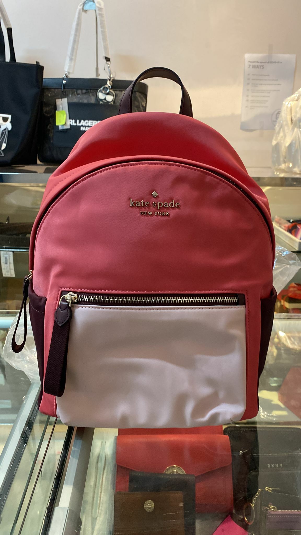 [S] KATE SPADE K5811 MEDIUM BACKPACK THE LITTLE BETT PINK MULTI, 196021024801 (SKS29)