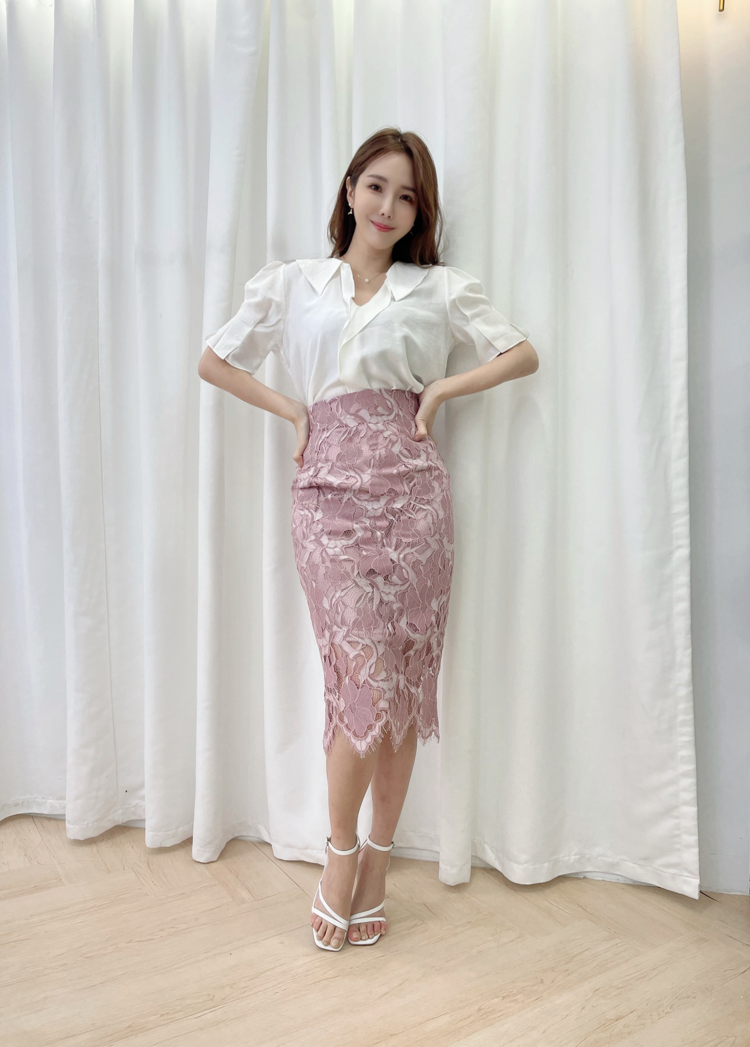 細緻修身蕾絲長裙