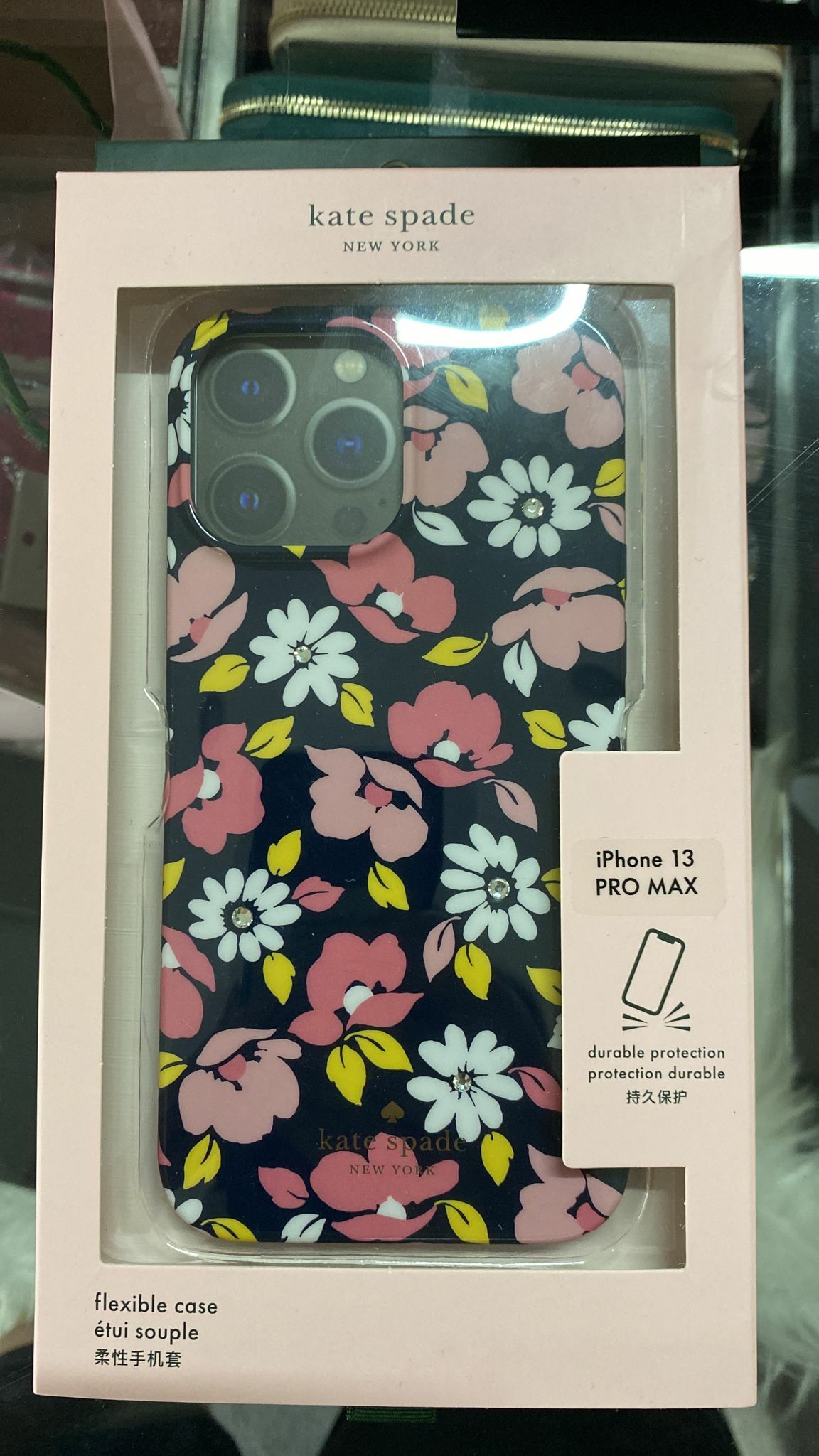 [S] KATE SPADE K6432 FLORAL IPHONE 13 PRO MAX BLUE MULTI, 196021022067 (SKS43)