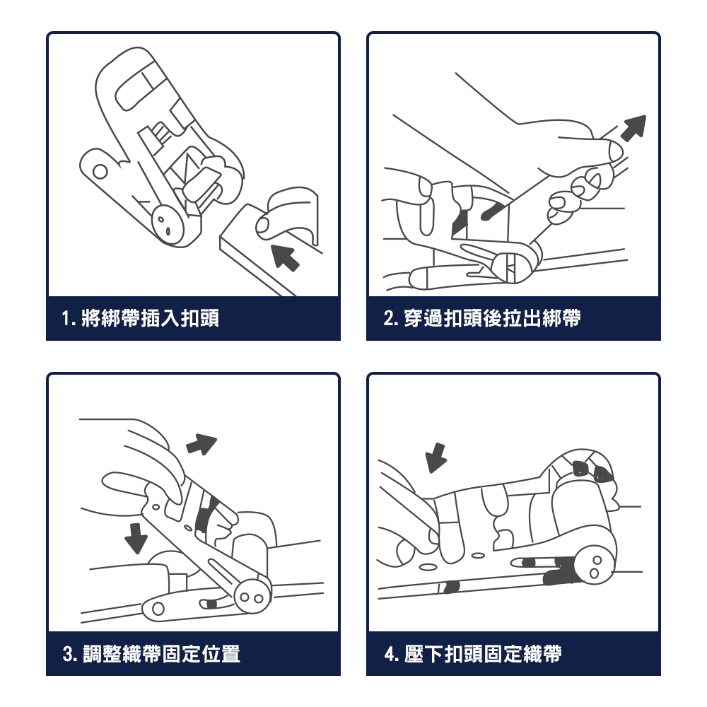【CAMPWORLD】棘輪式綑綁帶