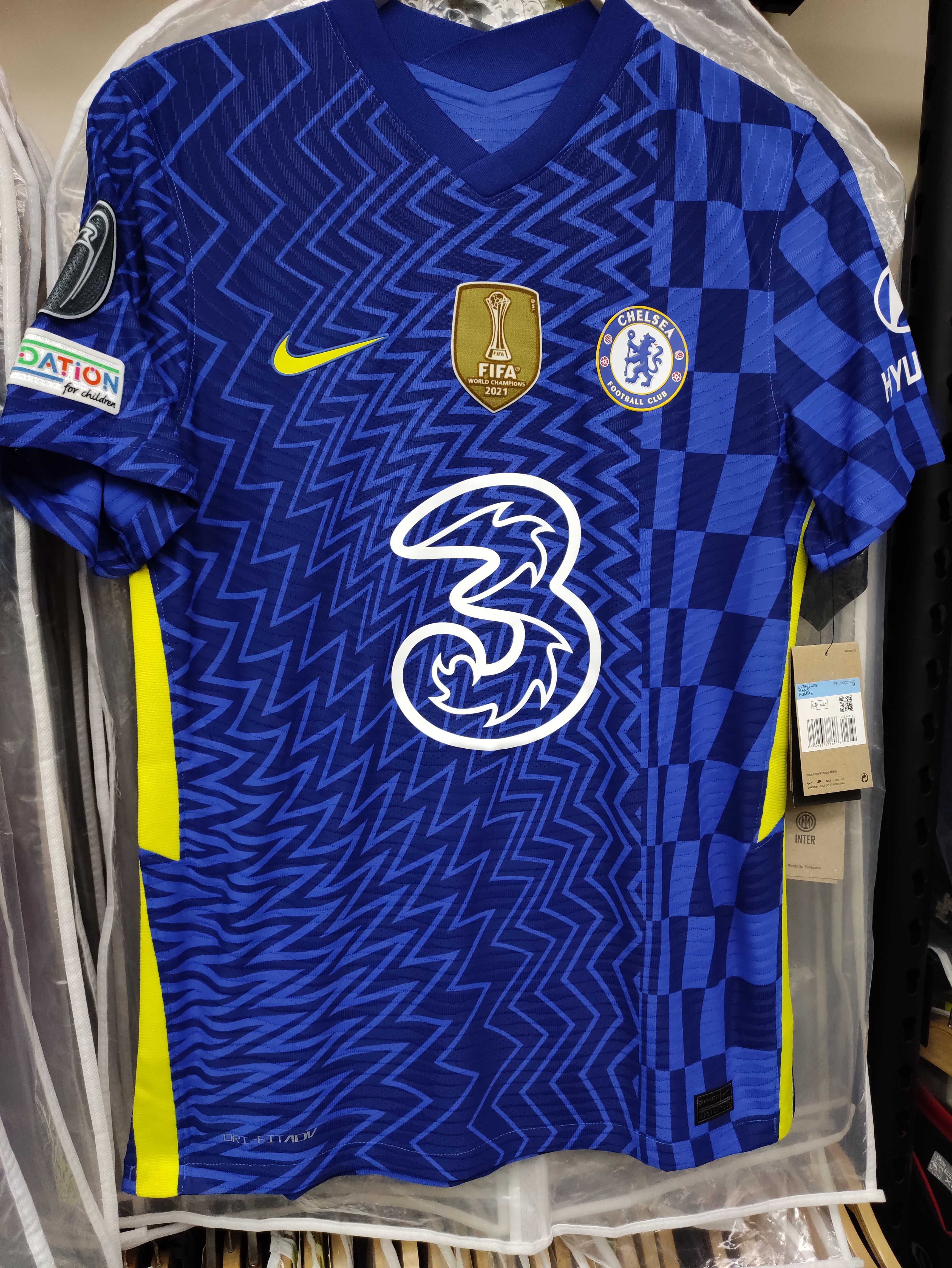 21-22車路士主場歐聯版連世冠金章球員版球衣