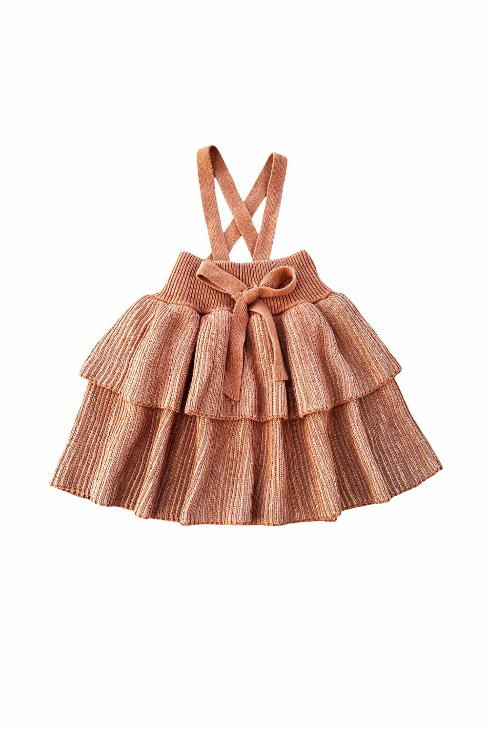 Mabli - Tirion Skirt Jasper 針織吊帶蛋糕裙 (復古磚色)
