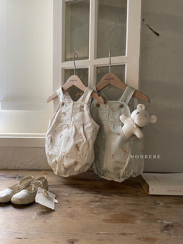 Monbebe 熊仔吊帶連身衣