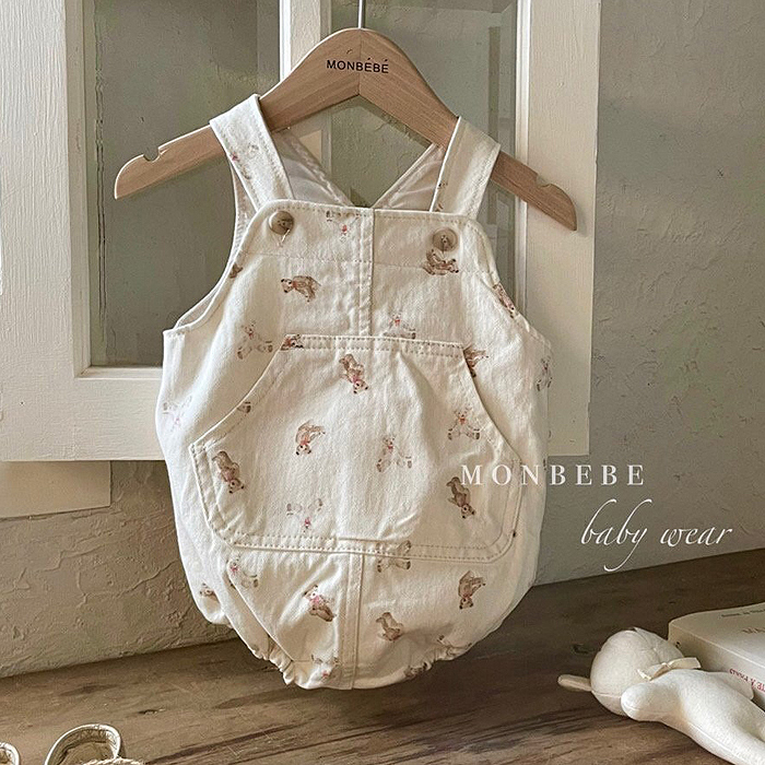 Monbebe 熊仔吊帶連身衣
