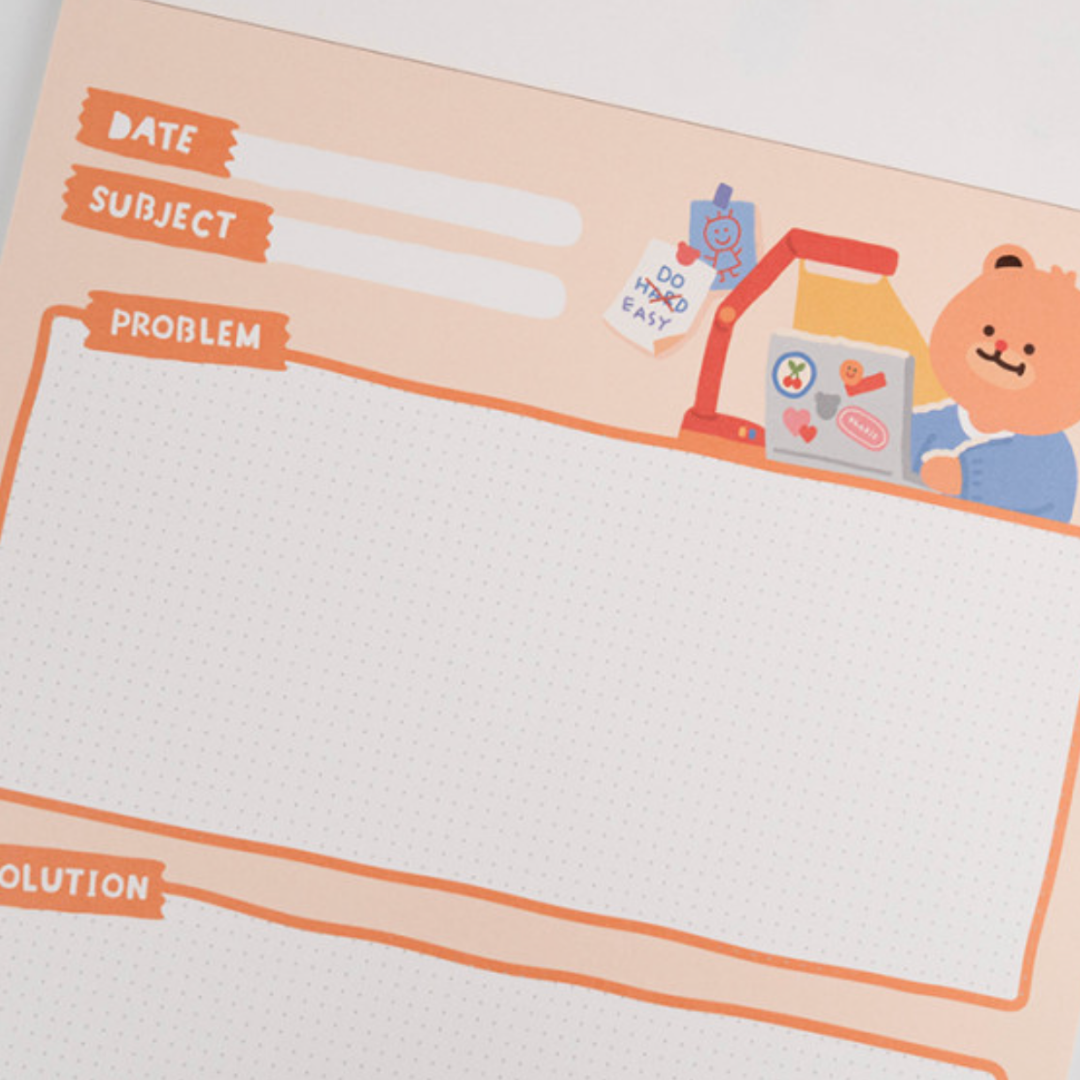 Khakiz B5 Notepad－Problem & Solution (Korean Stationery Brand)