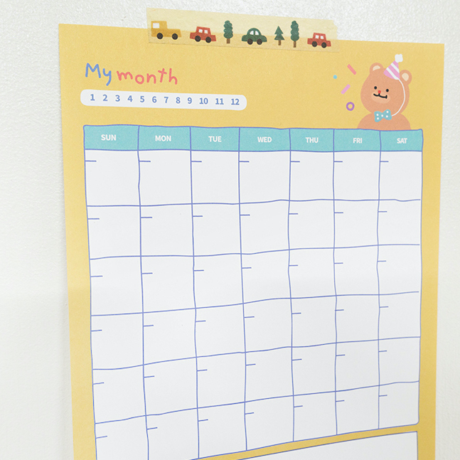 Khakiz B5 Notepad－Schedule Series (Korean Stationery Brand)