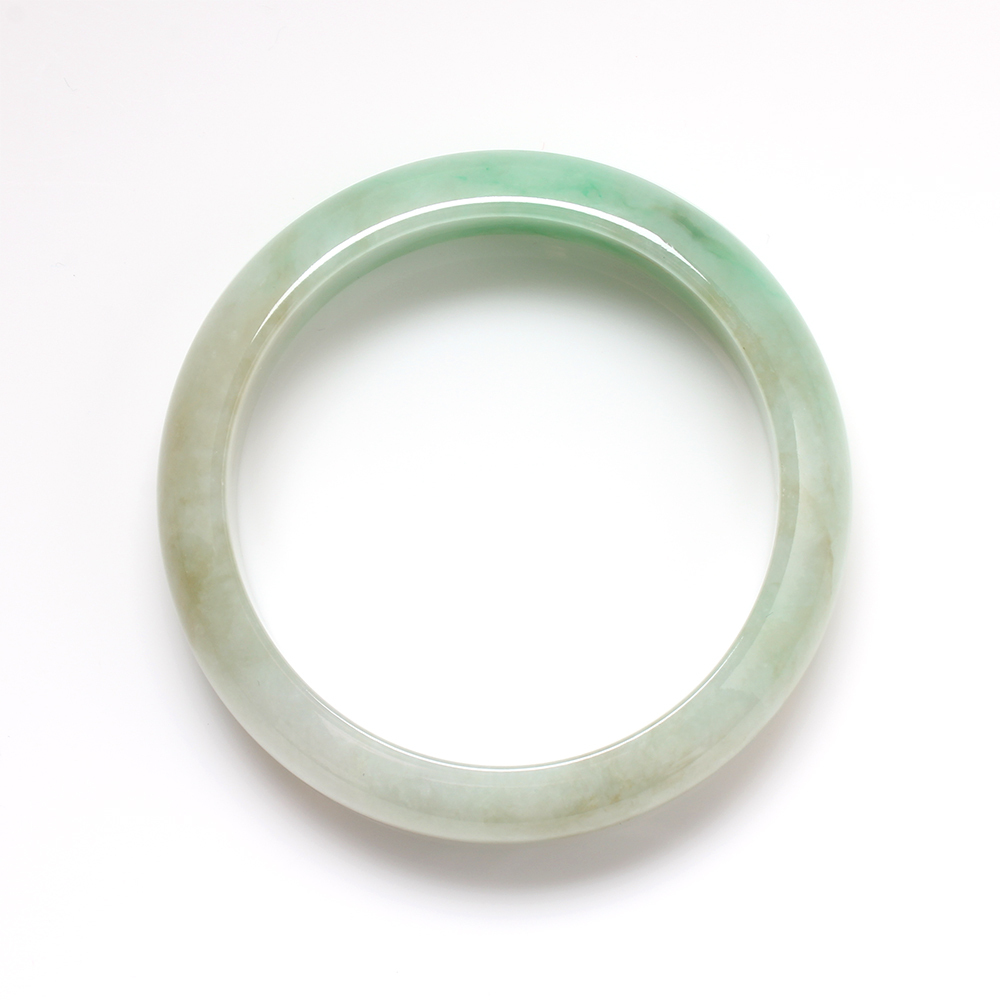 天然冰糯種正陽綠翡翠手鐲-#19-雅紅珠寶