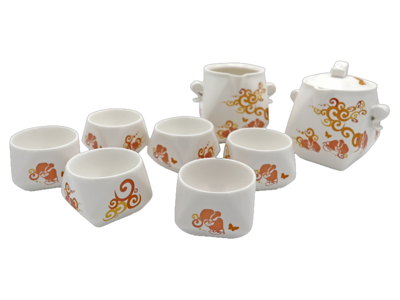 L34-金龍天燈茶具(一壺一海六杯)