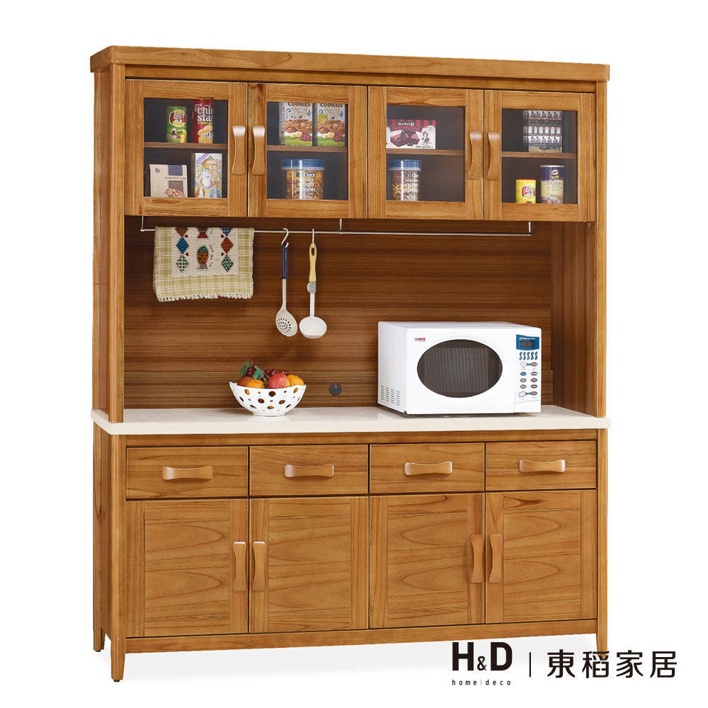 愛莉絲柚木5.4尺碗盤櫃/餐櫃組 愛莉絲柚木5.4尺碗盤櫃/餐櫃組