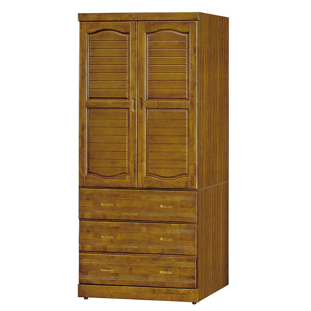 樟木3X7尺三抽衣櫥