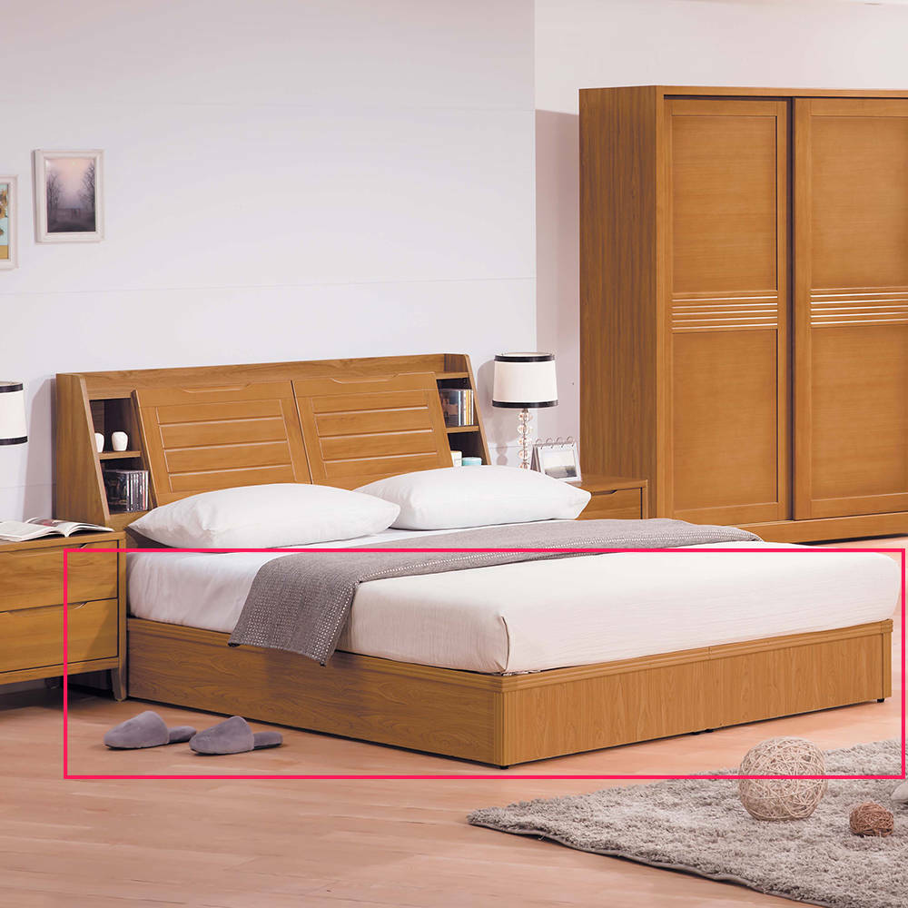 米堤柚木色6尺床底(全封夾板) 米堤柚木色6尺床底(全封夾板)