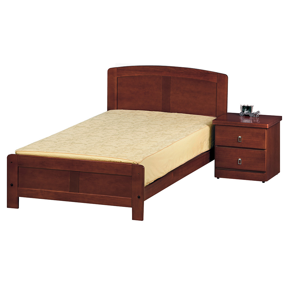 柚木色3.7尺單人床架 柚木色3.7尺單人床架