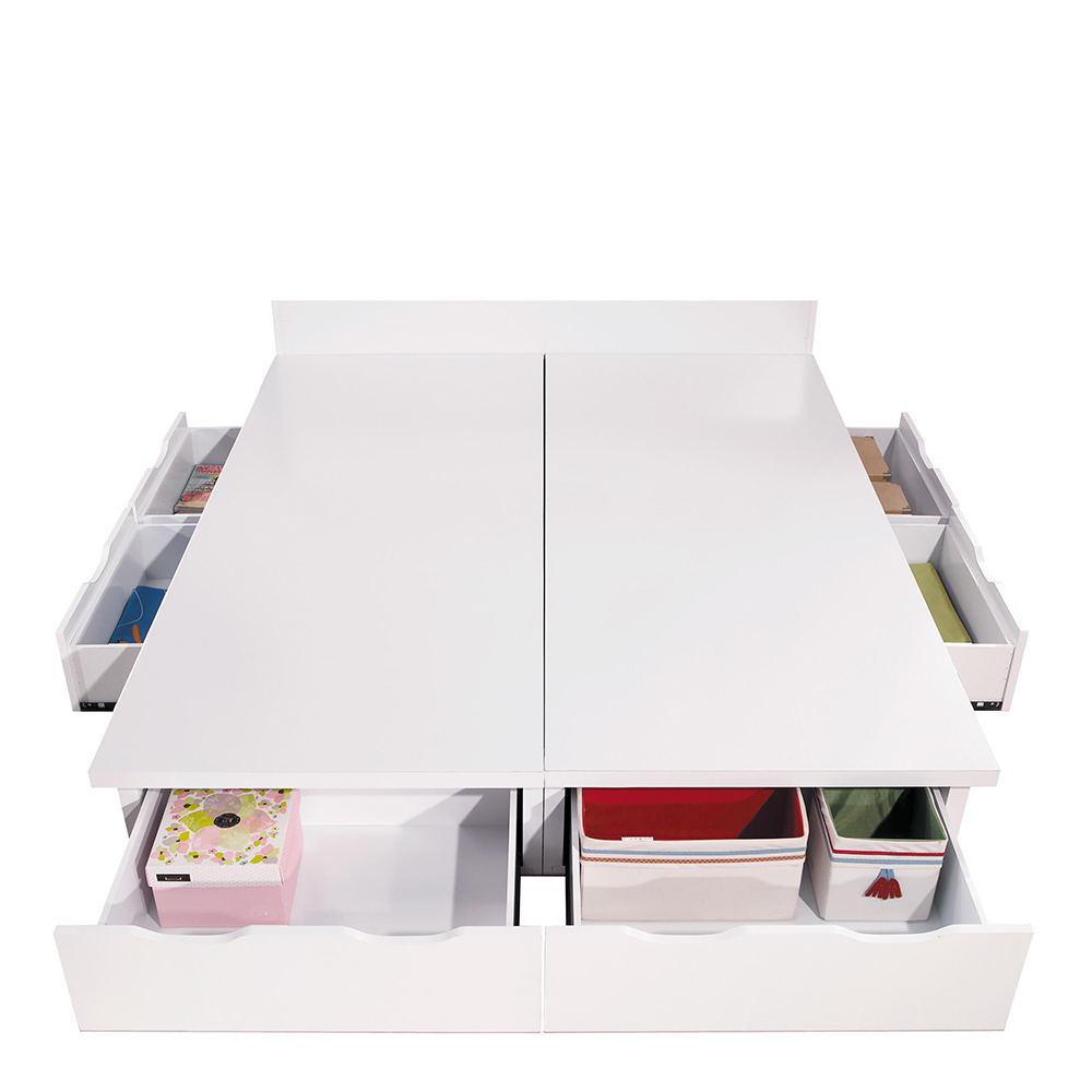 白色5尺六抽床底