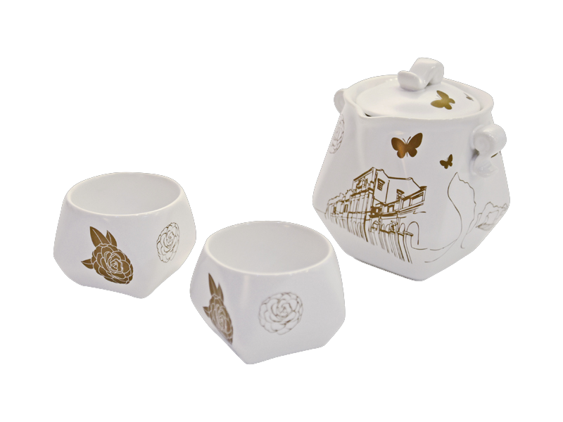 L45-45愛戀新北天燈茶具組（一壺二杯）