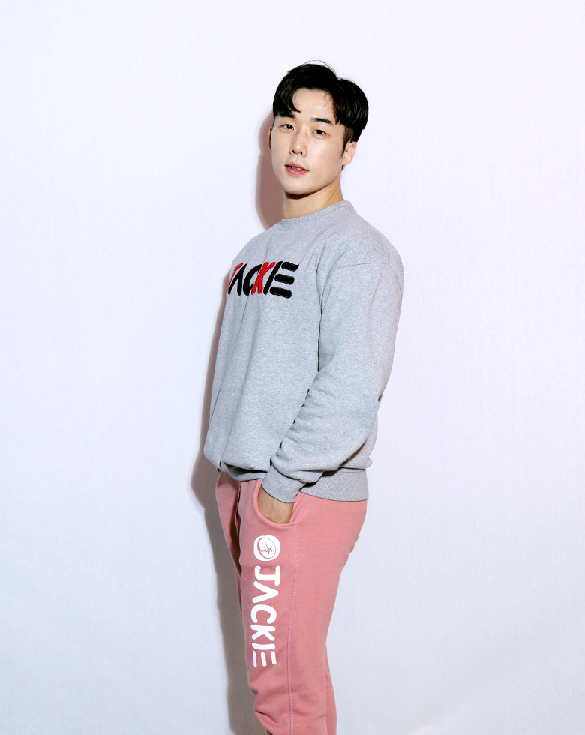 JACKIE粉色休閒束口慢跑褲