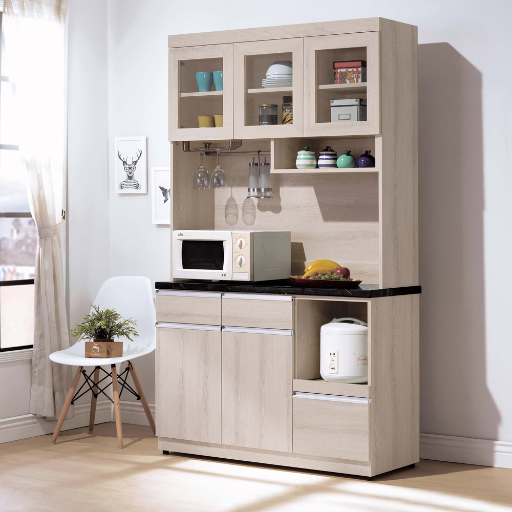 艾達石面4尺餐櫃(C373+C376+黑石)