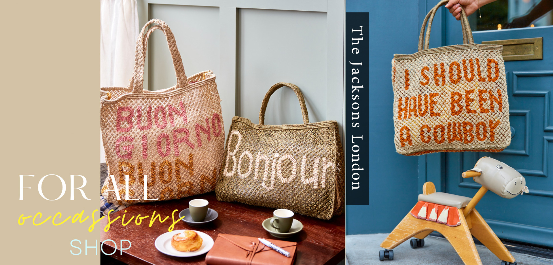 The Jacksons,手工編織包,字母包,編織包,藤編包,夏天包包,手工包