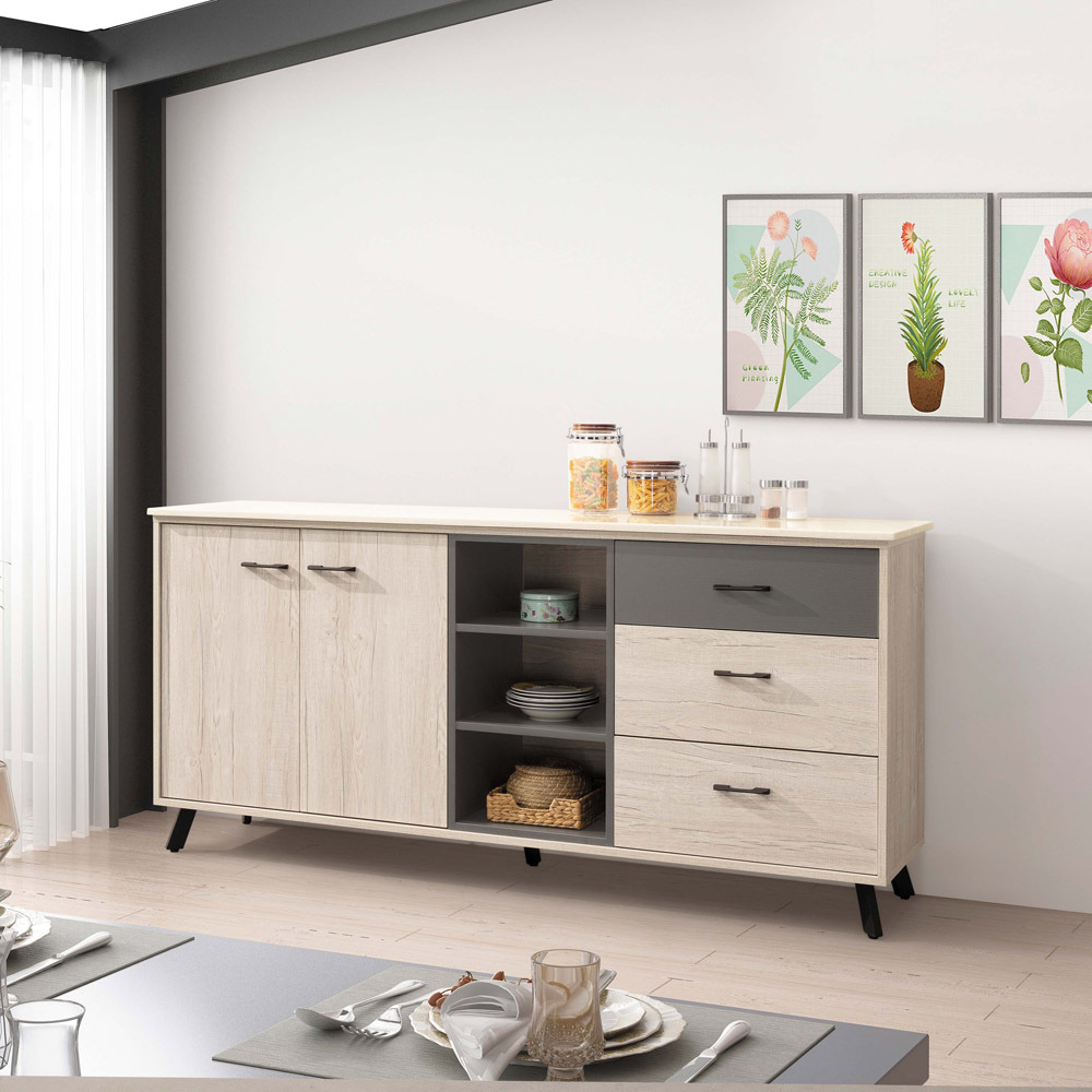 哥倫布6尺收納櫃(H803)(木面)