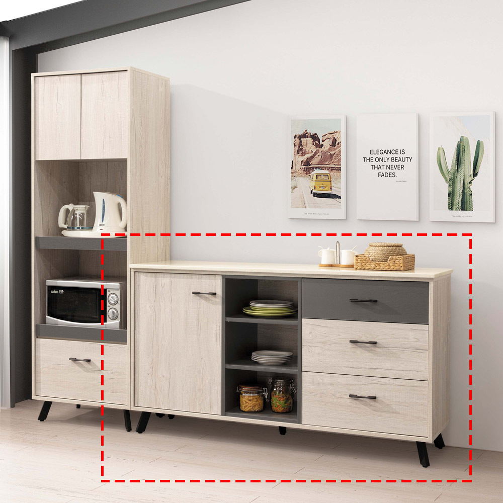 哥倫布5尺石面收納櫃(H802)(木面)