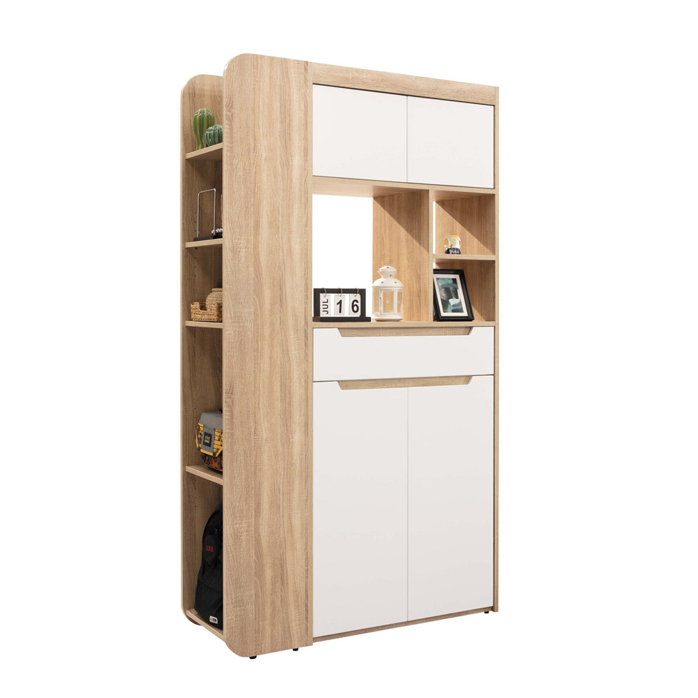 克莉絲4尺隔間鞋櫃(H171+H172)(原切/白)