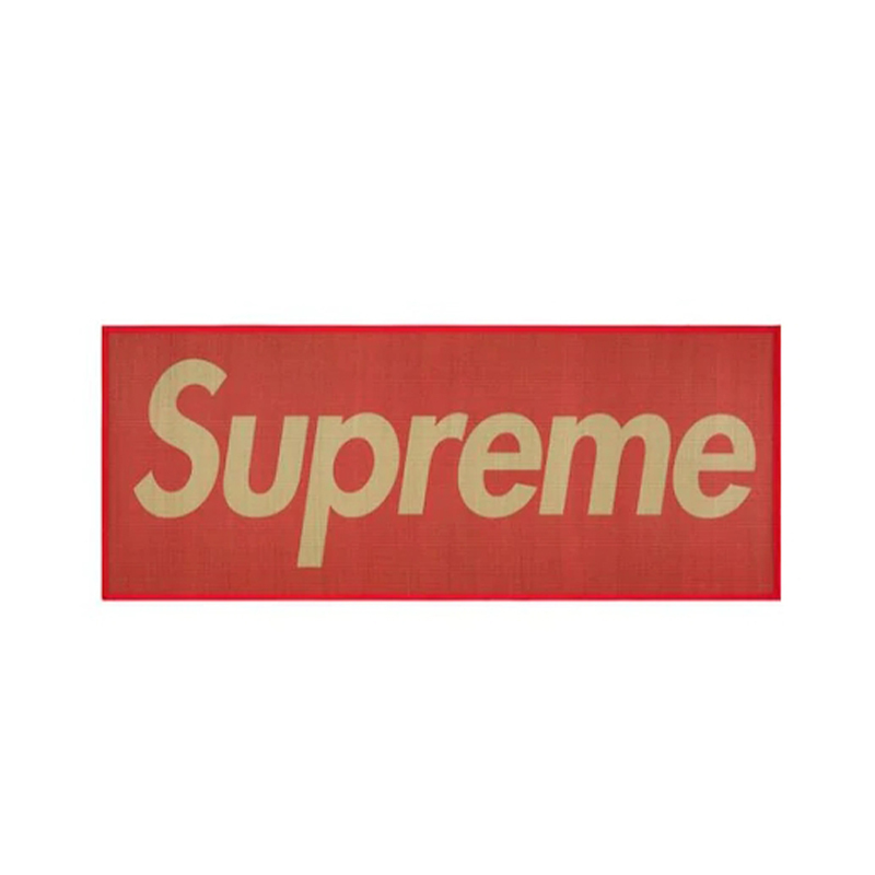 Supreme WOVEN STRAW MAT BOX 字體草蓆 地墊 紅 SUP-255 [台灣現貨]