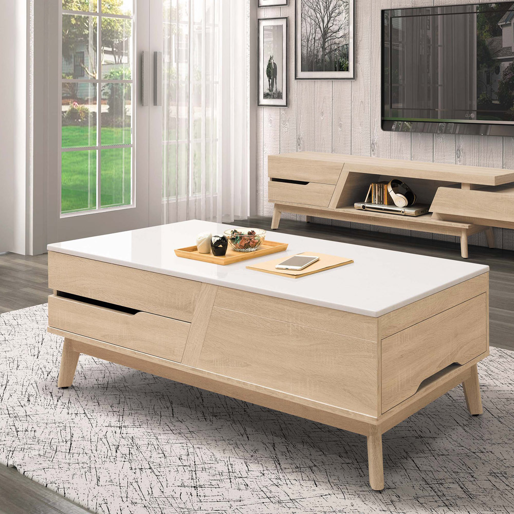 奧斯陸石面大茶几(D211+白石120*60)