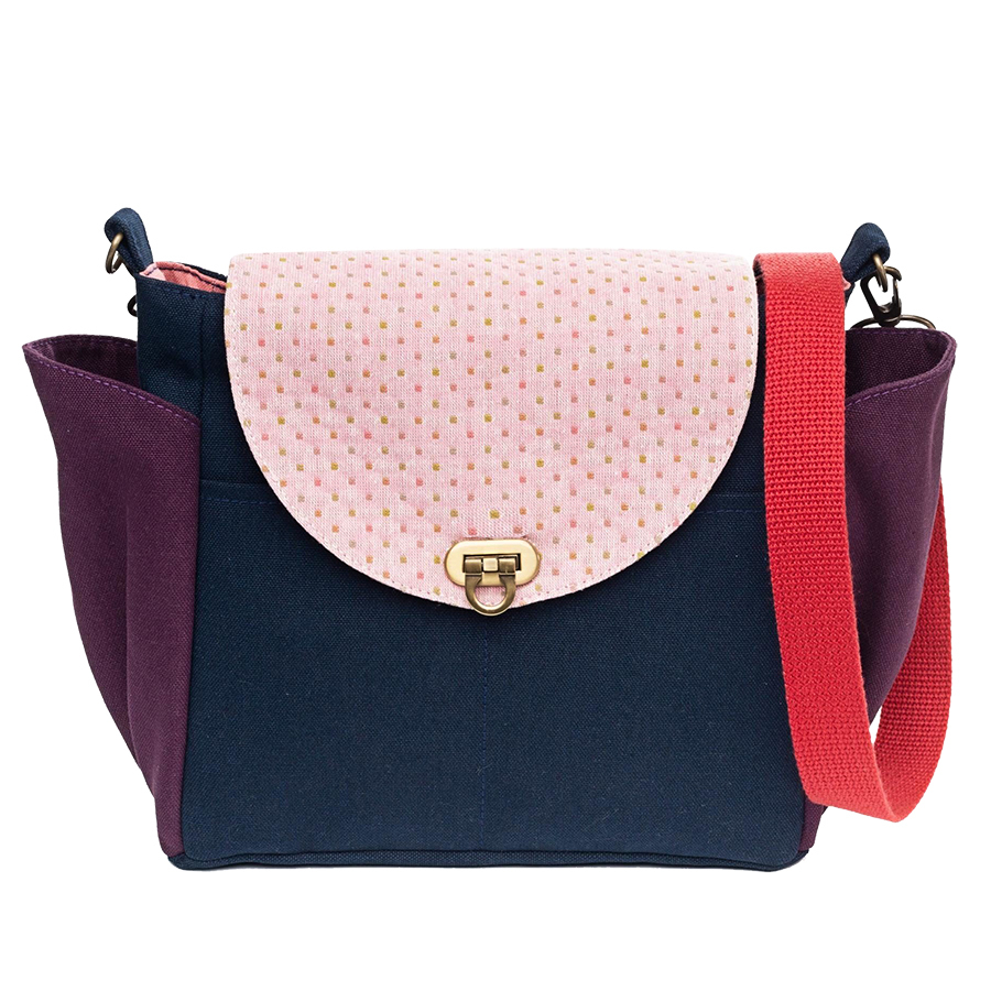 全機縫插釦斜背包(材料包)