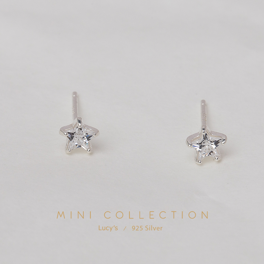 *925純銀〔輕銀系列〕亮晶晶 耳環 (四色) (100567-100570)