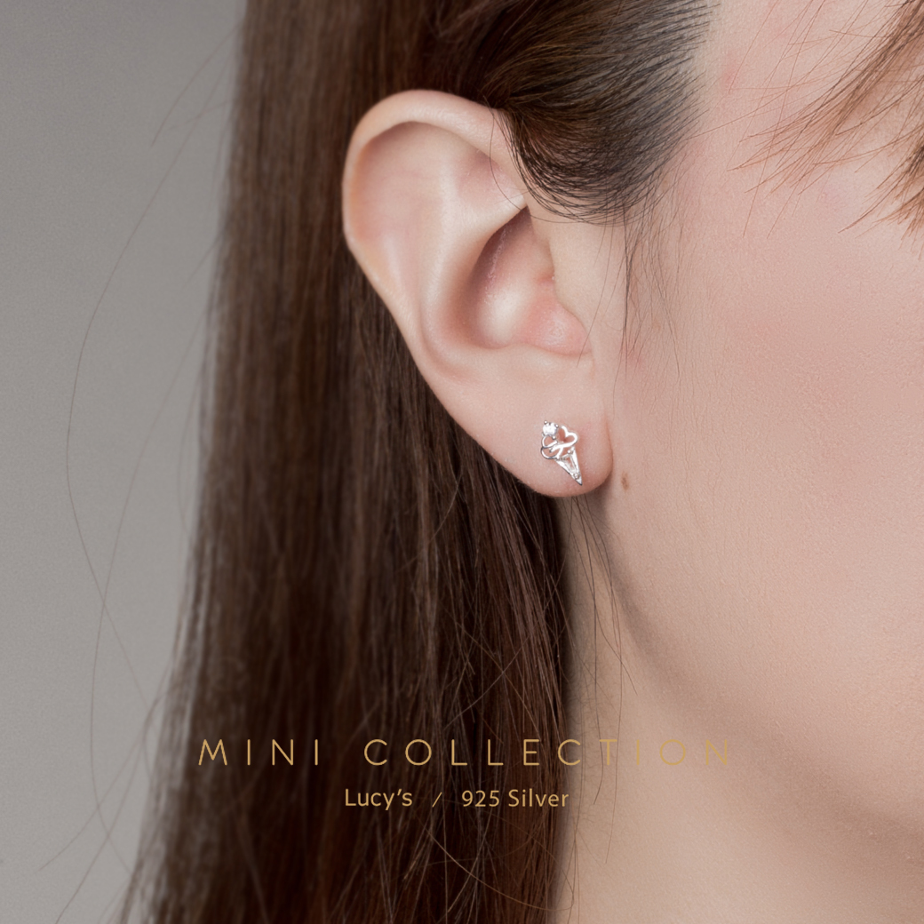 *925純銀〔輕銀系列〕冰淇淋 耳環 (100520)