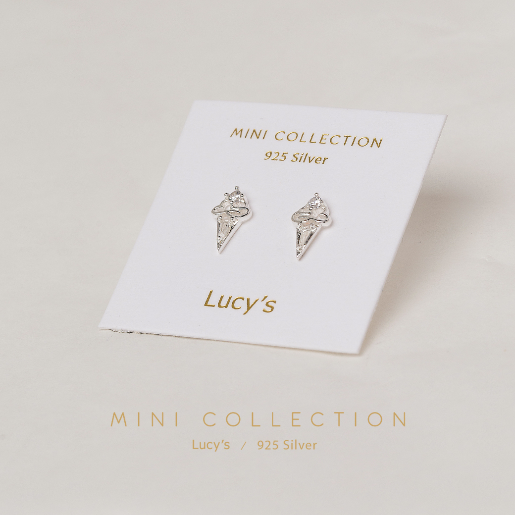 925純銀〔輕銀系列〕冰淇淋 耳環 (100520)