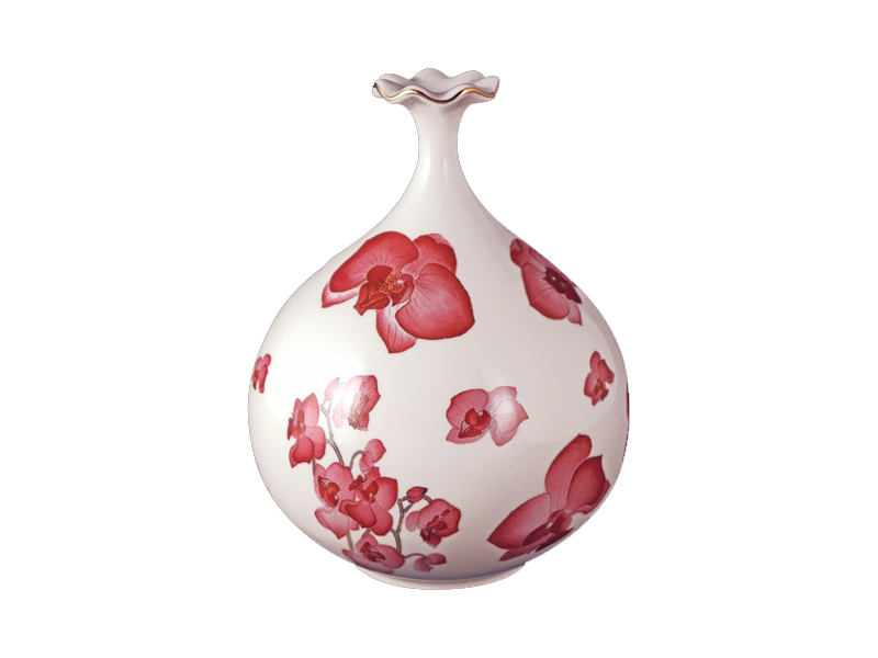 V12-蝴蝶蘭荷口瓶(中)