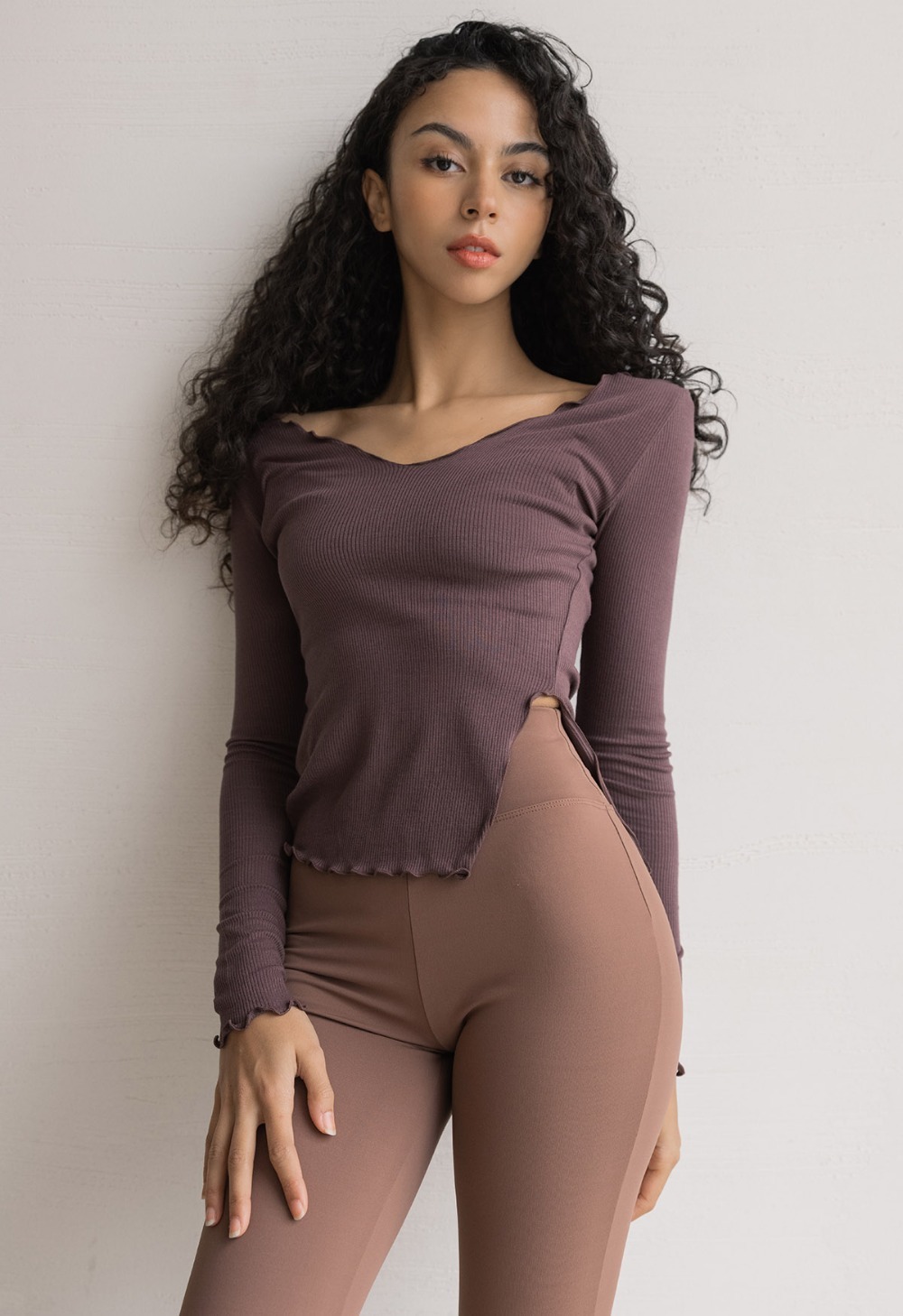 CONCHWEAR - Dear Slit Ribbed 長袖上衣