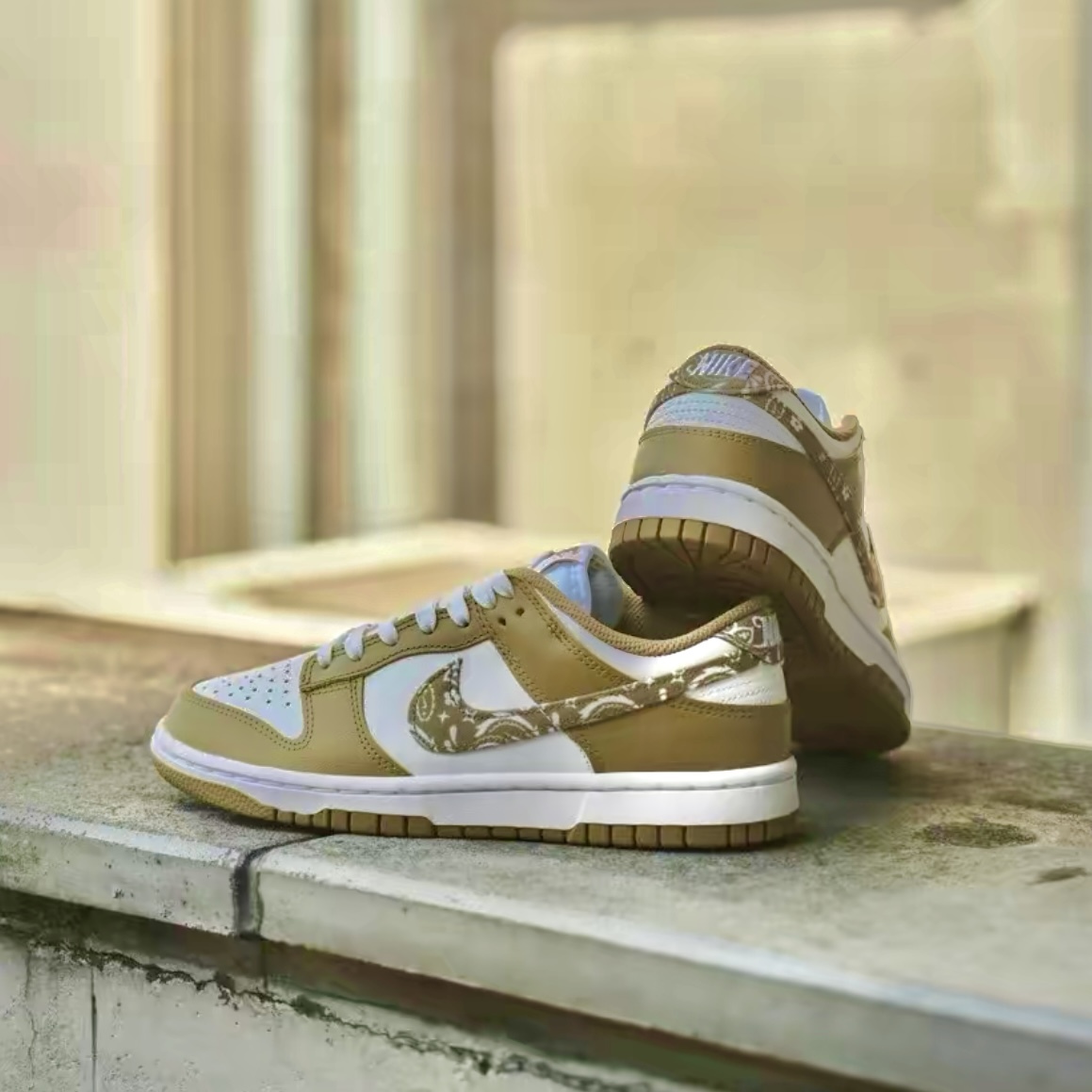 【APAIR】預購 Nike Dunk Low ESS Barley Paisley 女款 白黃變形蟲 DH4401-104